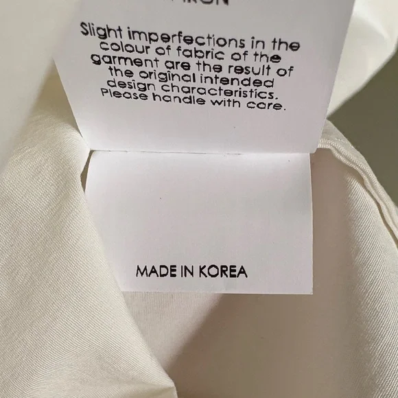 Rejina Pyo Hayley Cream Ivory Off White Puff Sleeve Blouse Tie Sleeve size M - Picture 6 of 10